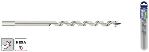 [10800142000] Spiral wood drill bit 20x200 mm, HEX shank