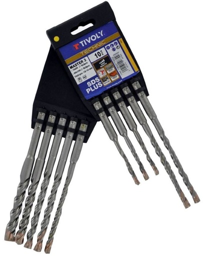 [10922770002] SDS+ puuride komplekt 6 - 14mm, Technic Master 3, 3 lõiketeraga - 10 puuri