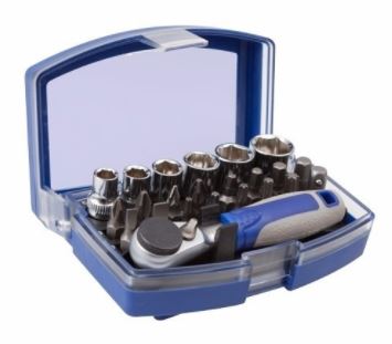 [109-23-4] Padrunite 6-13mm ja otsakute kmpl 1/4" narrega 23 osa PH1/2, PZ1/2, HEX 3/4/5/6, Torx T10/15/20/25/30, SL 4/6 Irimo