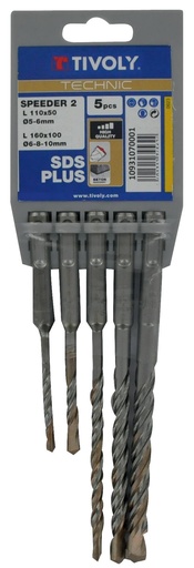 [10931070001] SDS plus masonry drill bit set 5-10mm, Speeder 2