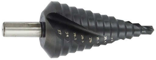 [11448720637] Step taper drill HSSE5, Ø6-37mm, Helical flute, TiAlN coating