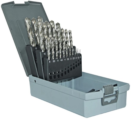 [11451970017] Metal drills set 1-13mm, HSS, fully ground, 25pcs, T-Line