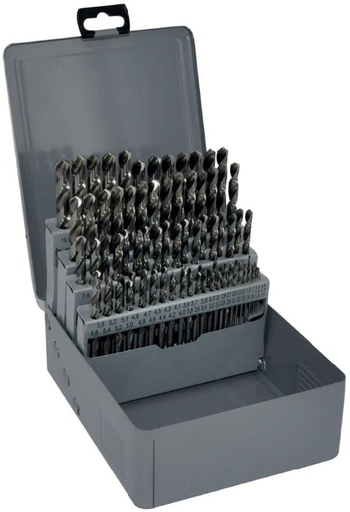 [11452070008] Metallipuuride komplekt 1-10mm (0.1mm sammuga), HSS, üleni lihvitud, 91 puuri