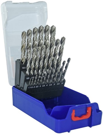 [11452070017] Tivoly urbju komplekts metālam 1-13 mm, HSS, 25gab