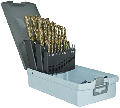 [11454970017] Metal drills set 1-13mm, HSS-Co, fully ground, 135°, 25pcs