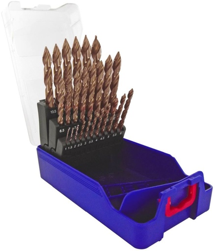 [11457170017] Metalo grąžtų rinkinys 1-13mm, "Smart Point" pakopinis antgalis, Ti2CN FUSIO, 25vnt