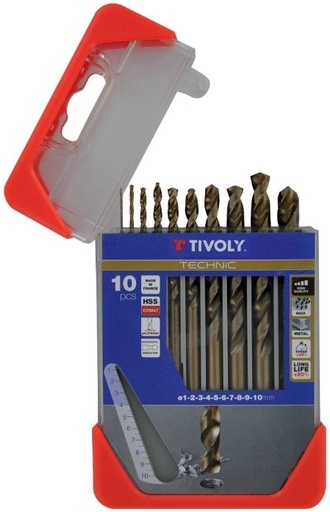 [11468570001] Tivoly urbju kompl. metālam HSS-Co 5% Clipster PRO 10gab Ø1-10mm