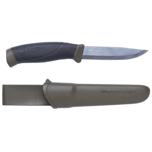 [12215] Morakniv® Companion (S) peilis, Military Green, nerūdijantis plienas, blisteryje