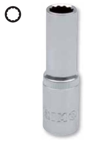 [124-12-1] Irimo dubultā sešstūra muciņa 12mm, dziļā, 1/2", blisterī