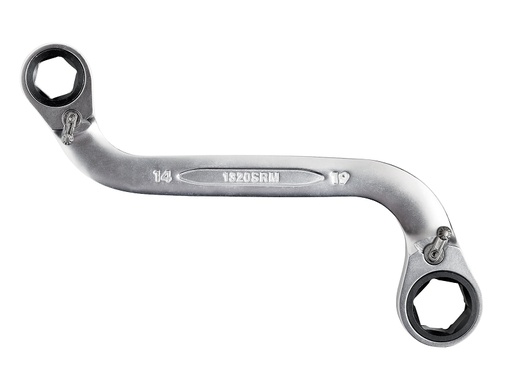 [1320SRM-14-19] Double S-type ratcheting box wrench 1320SRM 14x19mm