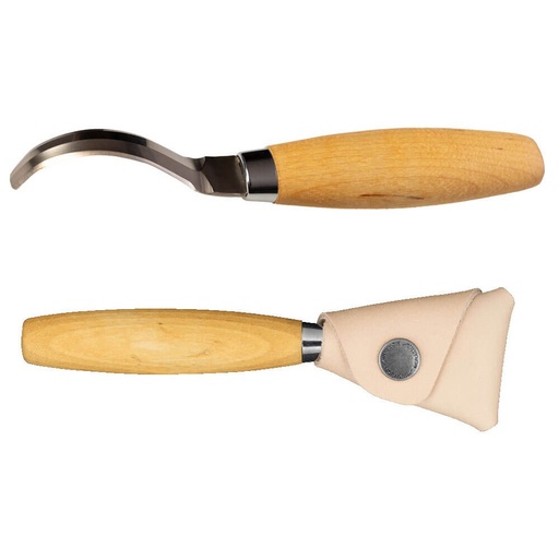 [13387] Voolimisnuga Morakniv® 163, 25mm raadiusega, kahelt poolt terav tera, roostevaba teras, nahast vutlariga