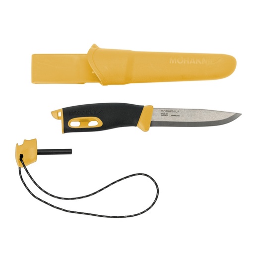 [13573] Outdoor sports knife Companion spark (S), 104mm, yellow, with fire starter