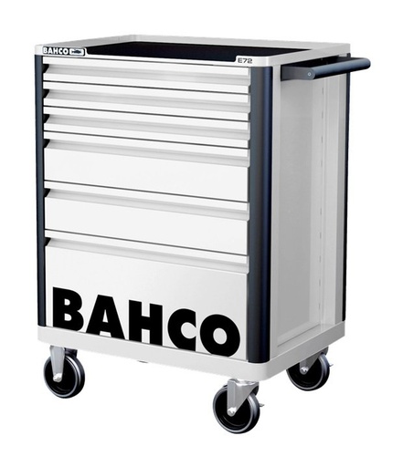 [1472K6WHITE] Ratastel tööriistakäru E72, 6 sahtliga, valge