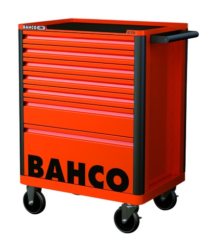 [1472K8] Bahco instrumentu skapis E72 (Tukšs), oranžs, 8 atvilktnes