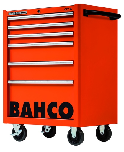 [1475K6BLACK] 6 draw.pro tool trolley black