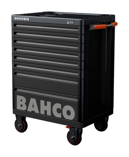 [1477K8BLACK] Ratastel tööriistakäru 8 sahtliga Premium E77 510x693x950mm, must