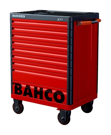 [1477K9RED] Bahco instrumentu ratiņi Premium E77, 9 atvilktnes, 510x693x950mm, sarkani