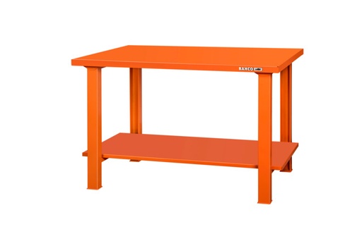 [1495WB15TSBT] Heavy duty workbench 1500mm with steel top and bottom tray orange