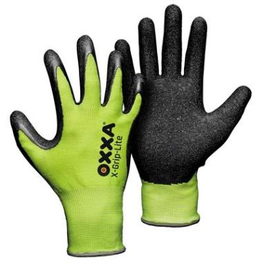 OXXA darba cimdi, neilona ar lateksa pārklājumu X-Grip-Lite 51-025, dzelteni, izmērs 7/S