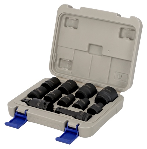 [167-11-4] Hexagon impact socket set 11 pcs 1/2" 8-27mm Irimo