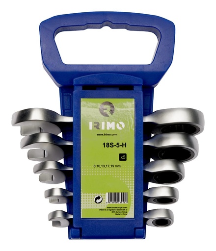 [18S-5-H] Mini narre-lehtsilmusvõtmete komplaket Irimo 5 osa 8-19mm