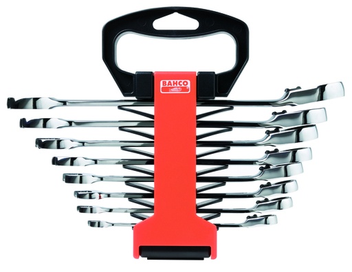[1RZ/SH8] Kombinuotų veržliarakčių rinkinys 1RZ 5/16" - 3/4" 8 pcs