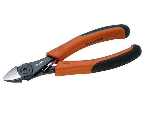 [2101PG-160] Šoninio kirpimo replės Ergo plastikui 160mm, nepalieka nuožulos