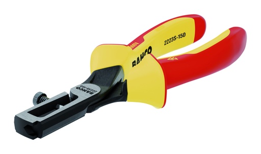 [2223_S-150] Insulated wire stripping pliers, for copper cables up to 5 mm 1000V VDE