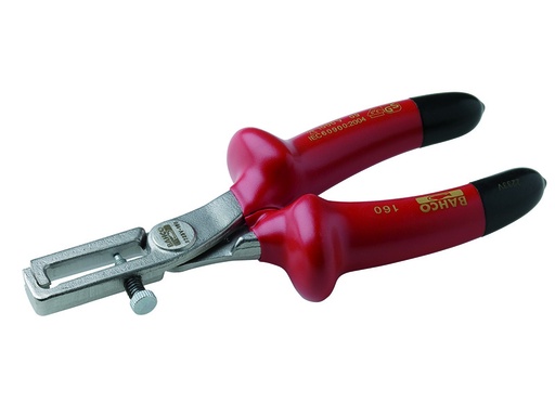 [2223V-160] Insulated wire stripping pliers for work on live equipment under 1000V, for copper cables up to 5 mm 160mm 1000V VDE