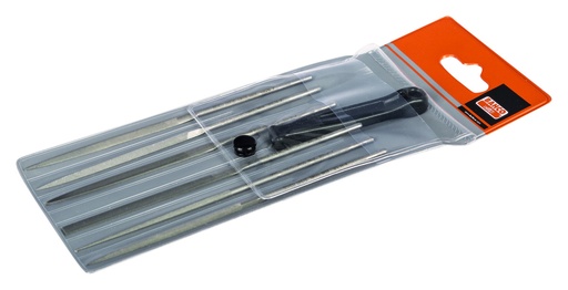 [2-470-14-0-0] Needle file set 140mm 6 pcs bastard cut