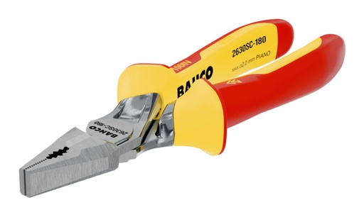 [2630SC-180] 1000V Kombinuotos replės 180mm, HD, sustiprintos, chromuotos, ypač kietai vielai, Bahco