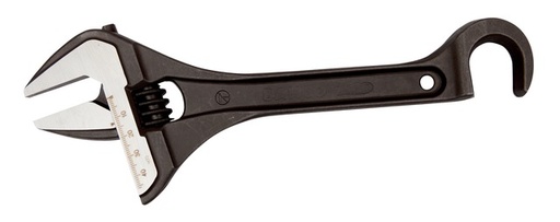[33H] Adjustable wrench 254mm with hook diam 5/8" / 15,8mm max 46mm