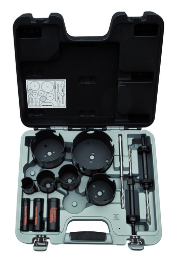 [3833-SET-304] Multi-Construction augusaagide komplekt 19-114mm, koos kahe hoidiku ja ühe varu puuriga