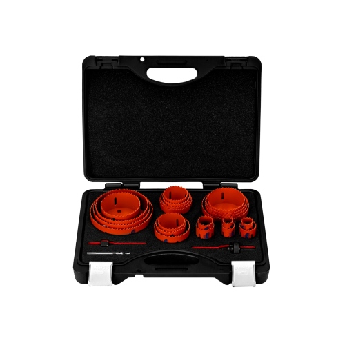 [3834-SET-223] Bi-Metal holesaw set 20-121mm + 2 arbors + 1 pilot drill bit. 25 pcs