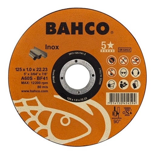 [3911-150-T41-I] Cutting disc A60S INOX T41 150x1.0x22.23mm