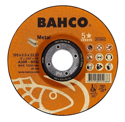 [3911-150-T42-M] Abrazyvinis metalo pjovimo diskas Bahco A30R T42 150x2.5x22.23mm