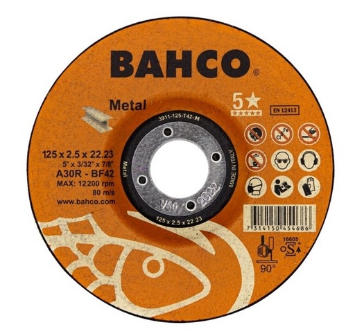 [3911-230-T42-M] Abrazyvinis metalo pjovimo diskas Bahco A30R T42 230x3.2x22.23mm