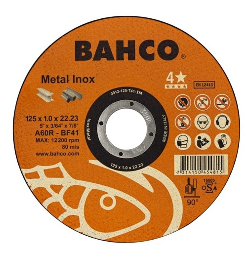 [3912-125-T41-IM] Cutting disc A60R INOX+Fe T41 125x1.0x22.23mm