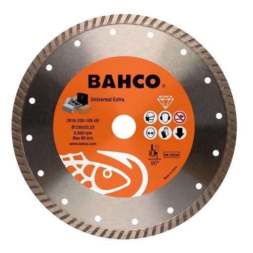 [3916-125-10S-UE] Deimantinis diskas betonui, turbo, Bahco 125x2.5x22.23mm