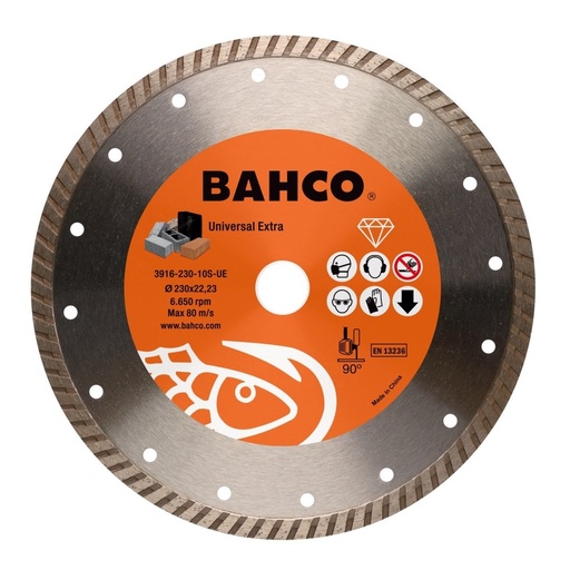 [3916-150-10S-UE] Deimantinis diskas betonui, turbo, Bahco 150x3.0x22.23mm