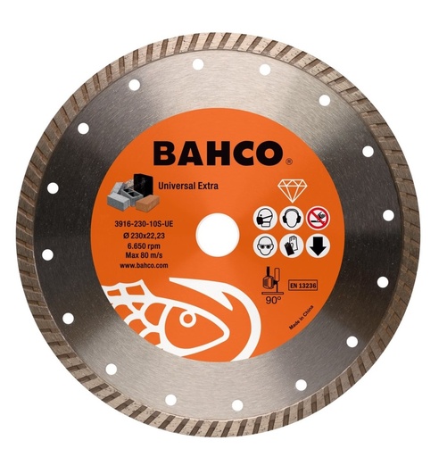 [3916-180-10S-UE] Deimantinis diskas betonui, turbo, Bahco 180x3.0x22.23mm