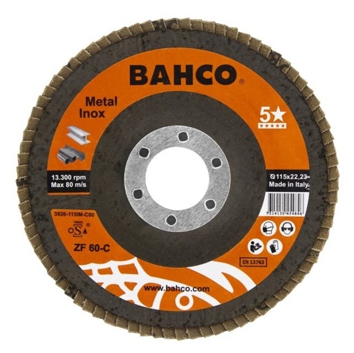 [3926-115IM-C120] Flap disc INOX+Fe P120 115x22.23mm