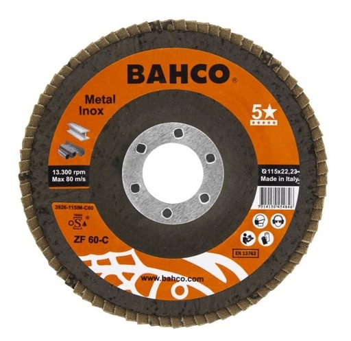 [3926-115IM-C60] Flap disc INOX+Fe P60 115x22.23mm