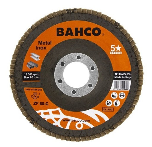 [3926-125IM-C120] Flap disc INOX+Fe P120 125x22.23mm