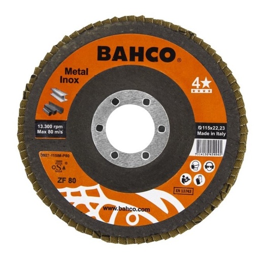 [3927-115IM-P80] Flap disc INOX+Fe T42 P80 115x22.23mm