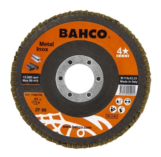[3927-125IM-P120] Flap disc INOX+Fe T42 P120 125x22.23mm