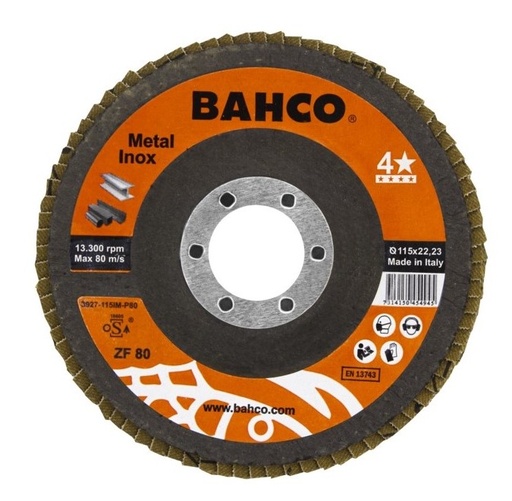 [3927-125IM-P40] Flap disc INOX+Fe T42 P40 125x22.23mm
