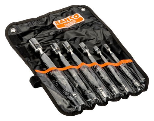 [4040M/6T] Double ended flex-head wrenches 4040M set 8-19mm 6pcs
