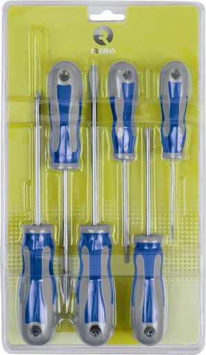 [459-6-B] Screwdrivers set 6 pcs PH1/2 and slotted SL3/4/5,5/6 Irimo