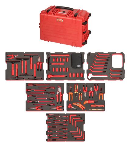 [4750RCHDW02RF1V] Electrician tool set Bahco 1000V VDE 79 pcs, in case
